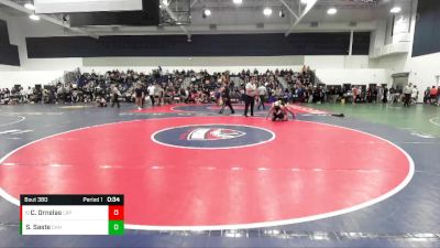 132 lbs Cons. Round 1 - Colin Ornelas, Long Beach Poly vs Soven Saste, Canyon