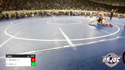 126 lbs Round Of 32 - Cole Stevens, Choctaw Ironman Youth Wrestling vs Hagen Sims, Davis (independent)