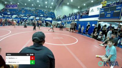 55 lbs Quarterfinal - Case Sellers, Elgin Wrestling vs Liam Medrano, Cowboy Wrestling Club