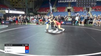 122 lbs Cons 64 #2 - Lacie Knick, Ohio vs Brooklynn Baird, South Dakota