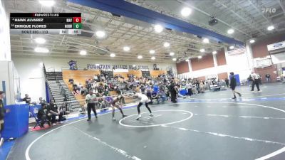 113 lbs 3rd Place Match - Enrique Flores, Norwalk vs Hawk Alvarez, Mayfair