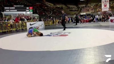 Schoolboys - 100 lbs Champ. Round 1 - Abel Vasquez, Poway Wrestling vs Diego Gamez, Dethrone Wrestling Club