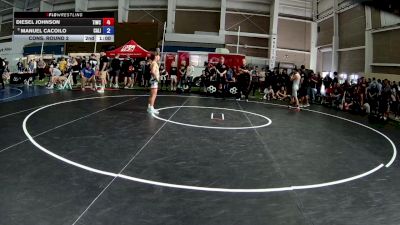 100 lbs Cons. Round 2 - Diesel Johnson, Team Idaho Wrestling Club vs Manuel Cacoilo, California