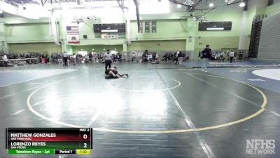 106 lbs Semifinal - Lorenzo Reyes, SAN PEDRO vs Matthew Gonzales, SAN FERNANDO