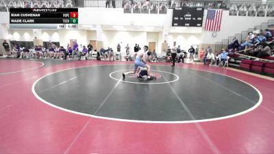 138 lbs Quarters & 1st Wb (16 Team) - Rian Cushenan, Pope vs Wade Clark, Thomas County Central HS