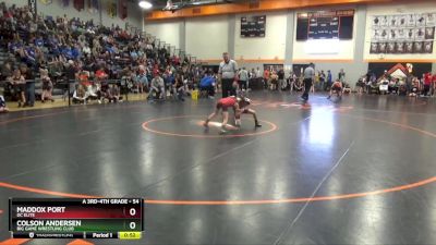 54 lbs Round 3 - Colson Andersen, Big Game Wrestling Club vs Maddox Port, DC Elite