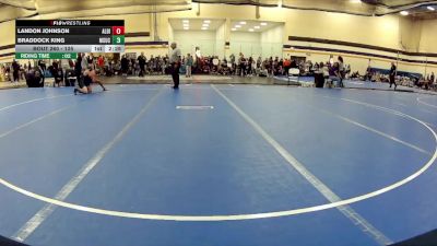 125 lbs Cons. Semi - Braddock King, Michigan State University Club vs Landon Johnson, Albion College