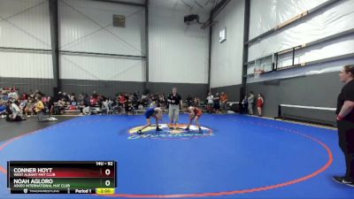 92 lbs Champ. Round 1 - Conner Hoyt, West Albany Mat Club vs Noah Agloro, Askeo International Mat Club