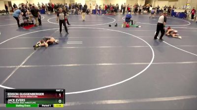 92 lbs Cons. Round 5 - Edison Guggenberger, Centennial Youth Wrestling vs Jace Evers, Stillwater Area Wrestling