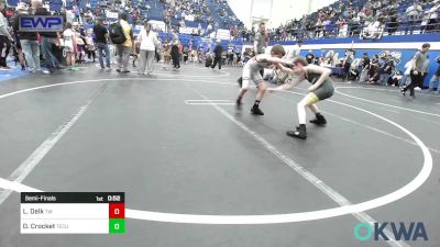 64 lbs Semifinal - Louden Delk, Tuttle Wrestling vs David Crocket, Tecumseh Youth Wrestling