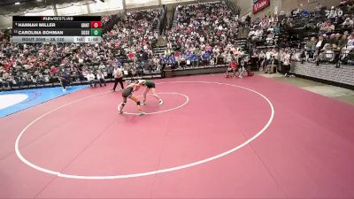 3A 130 lbs Quarterfinal - Hannah Miller, Grantsville vs Carolina Bohman, South Summit