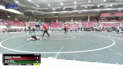 55 lbs Cons. Round 2 - Bo Evans, Ogden`s Outlaws vs Oakley McCann, Marysville