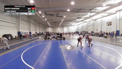 285 lbs Quarterfinal - Luke Abilio, Wilkes vs Scotty Edwards, Muskingum