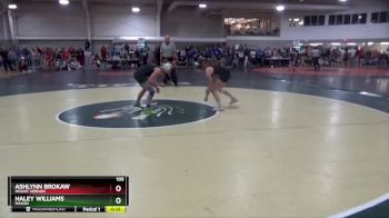 105 lbs Cons. Round 5 - Haley Williams, MASON vs Ashlynn Brokaw, MOUNT VERNON