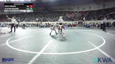 60 lbs Round Of 16 - Knox Perkins, Tahlequah Wrestling Club vs Clayton Walters, Glenpool Warriors