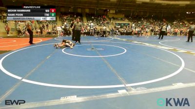 52 lbs Quarterfinal - Moxin Hammans, Warner Eagles Youth Wrestling vs Hank Foon, Team Tulsa Wrestling Club