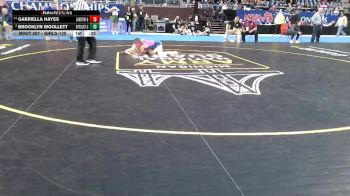 Girls-135 lbs Cons. Round 2 - Gabriella Hayes, Lawton (Girls) vs Brooklyn Woollett, Watervliet (Girls)