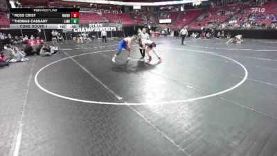 D2-215 lbs Cons. Round 1 - Thomas Cassady, Lake Mills vs Ross Crist, Darlington/Black Hawk