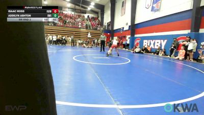 96 lbs Rr Rnd 3 - Isaac Ross, Fort Gibson Youth Wrestling vs Addilyn Ashton, Bartlesville Wrestling Club