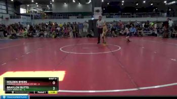 65 lbs Round 3 (8 Team) - Emmett Brown, GREAT BRIDGE WC vs Ace Ellis, HANOVER HAWKEYE/RIVER CITY WC