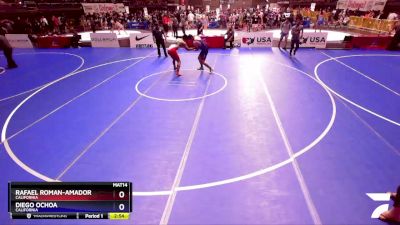 86 lbs 3rd Place Match - Rafael Roman-Amador, California vs Diego Ochoa, California