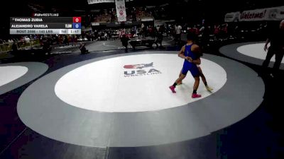 140 lbs Quarters - Thomas Zubia vs Alejandro Varela, The Lions Den Wrestling