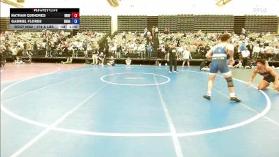 174-A lbs Quarterfinal - Nathan Quinones, Bergenfield vs Gabriel Flores, Unnattached