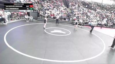 5A 110 lbs Quarterfinal - Eva Zimmerman, Hillcrest vs Jacqueline Bingham, Wasatch