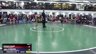 117 lbs Cons. Semi - Natalie Majer, Carthage College vs Sara Schroder, Northern Michigan University