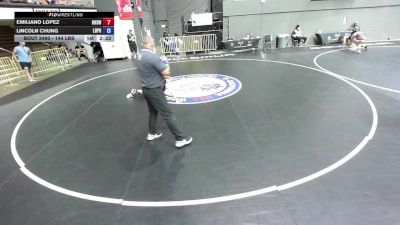 144 lbs Cons. Round 4 - Emiliano Lopez, Bullard High School Wrestling vs Lincoln Chung, Long Beach Poly High School Wrestling