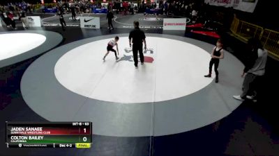 63 lbs Cons. Round 3 - Jaden Sanaee, Sunnyvale Wrestling Club vs Colton Bailey, California