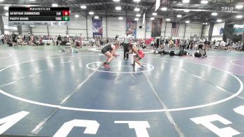 145 lbs Rr Rnd 2 - Ja'Niyah Simmons, Elm Street Grapplers vs Faith Bane, TNWC Divas