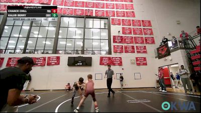 55 lbs Consi Of 4 - Chance Chill, Perry Wrestling Academy vs Kalub Berry, Choctaw Ironman