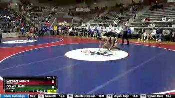 4A 160 lbs Champ. Round 1 - Camden Wright, Gentry High vs Coi Williams, Ashdown