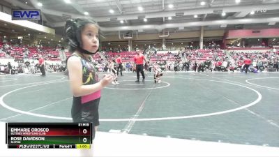 35-40 lbs Quarterfinal - Emmarie Orosco, Ulysses Wrestling Club vs Rose Davidson, SlyFox