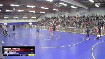 124 lbs Round 3 - Charley Beam, Hood River Youth Wrestling Clu vs Lilly Love, Cleveland Warriors