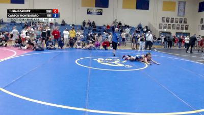 88-92 lbs Cons. Quarters - Uriah Gauger, TW Wrestling vs Carson Montenegro, Middleton Wrestling Club