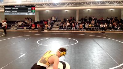 141 lbs Cons. Round 2 - Robert Wicks, Rochester Community & Tech. College vs Dakota Gibson, Cloud County Community College