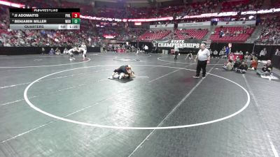 150 lbs Quarters - JJ Adomaitis, Phillips vs Benjamin Miller, Wittenberg-Birnamwood