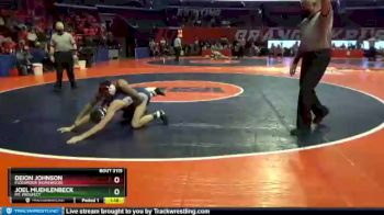 3 lbs Quarterfinal - Deion Johnson, Flossmoor (Homewood) vs Joel Muehlenbeck, Mt. Prospect