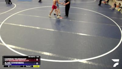 130 lbs Round 1 - Cameron Tousignant, Scott West Panthers Wrestling Club vs Blake Sonnenberg, Minnesota