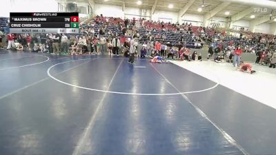 75 lbs Cons. Round 3 - Cruz Chisholm, Fremont Wrestling Club vs Maximus Brown, Team Prestige Wrestling