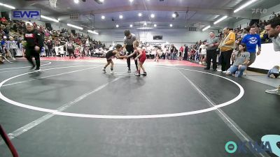 46 lbs Quarterfinal - Caliber Welch, Claremore Wrestling Club vs Hadley-Glen Smith, Coweta Tiger Wrestling