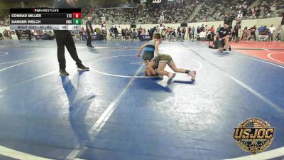 60 lbs Consi Of 16 #2 - CONRAD MILLER, Shawnee Takedown Club vs Danger Welch, Claremore Wrestling Club