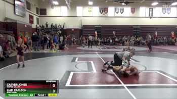 SPW-11 lbs Semifinal - Liam Carlson, North Linn vs Carver Jones, Wapsie Valley