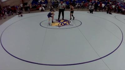 12U Boys - 70 lbs Cons. Round 3 - Lyrik Hodges, Contenders Wrestling Academy vs Julian Lawrence, Red Wave Wrestling