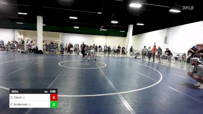 90 lbs Round Of 32 - Cayden Clark, VA vs Finn Andersen, NJ