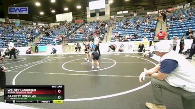 70 lbs Semifinal - Welsey Langrehr, Wichita Wrestling Club vs Barrett Douglas, Clearwater Youth