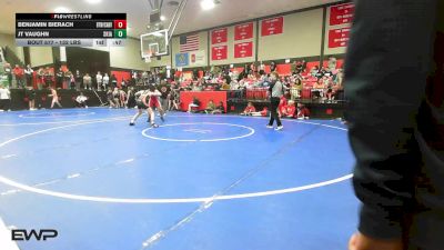 132 lbs Consi Of 16 #2 - Benjamin Bierach, Bookert T Washington vs JT Vaughn, Skiatook HS