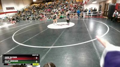 140 lbs Champ. Round 1 - Kiley Bridger, Shoshoni vs Jade Snyder, Wind River